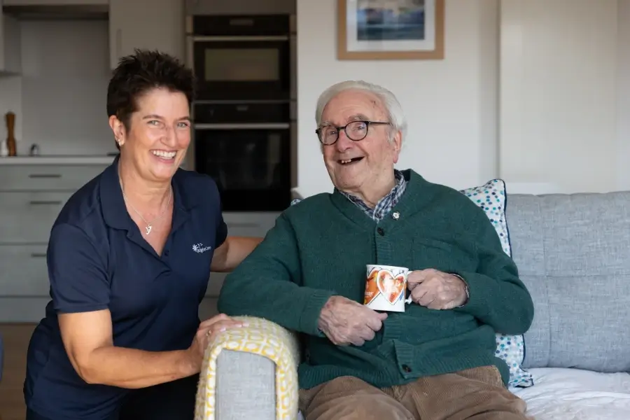 Brightcare Health caregiver with client